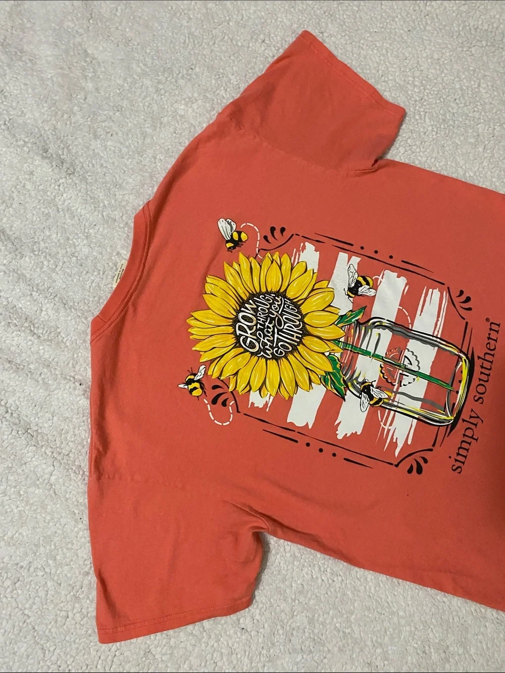 Simply Southern women’s size large Coral Short-sleeve shirt - Picture 7 of 16